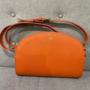 Brand New A.P.C Demi-Lune Orange crossbody bag!